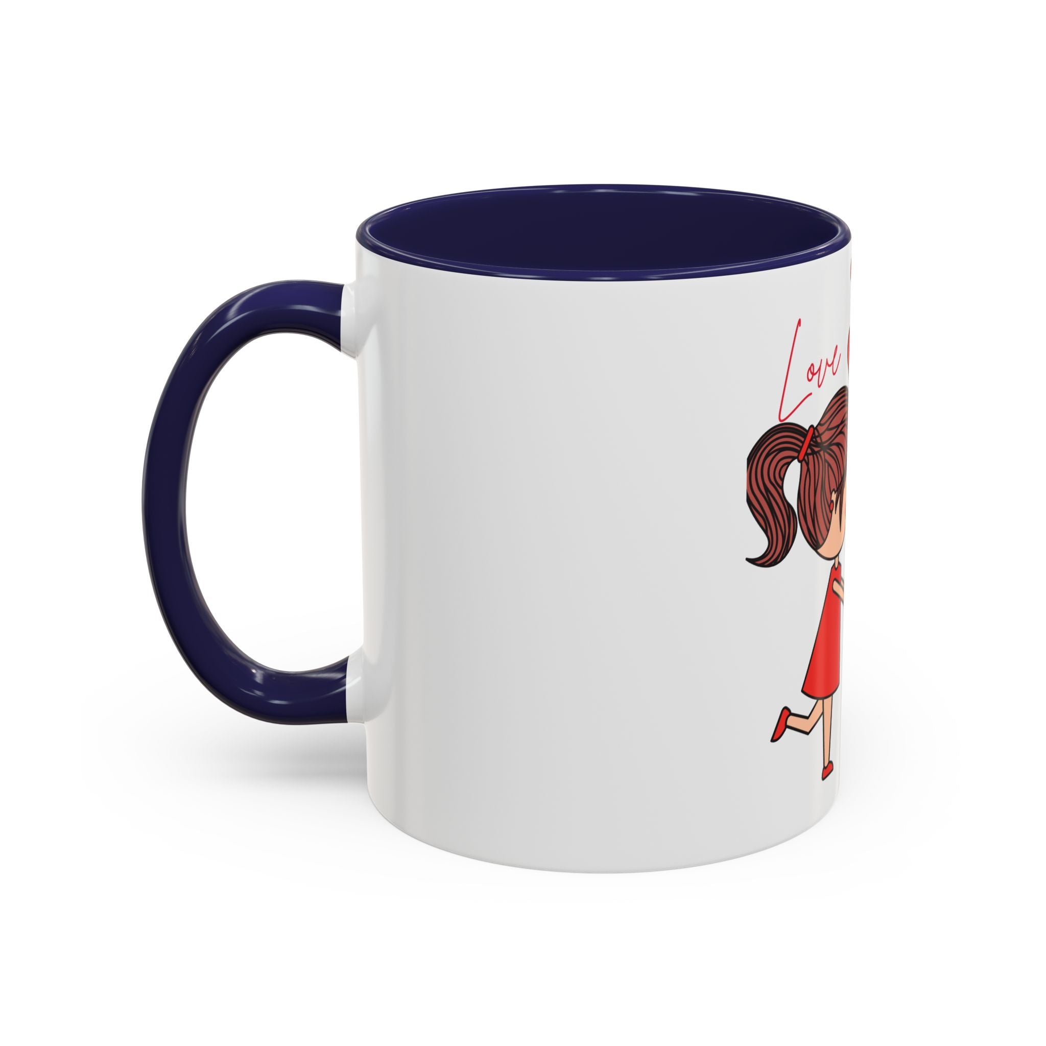 Love Couple Accent Coffee Mug — Cute Romantic Cartoon Mug (11/15oz)
