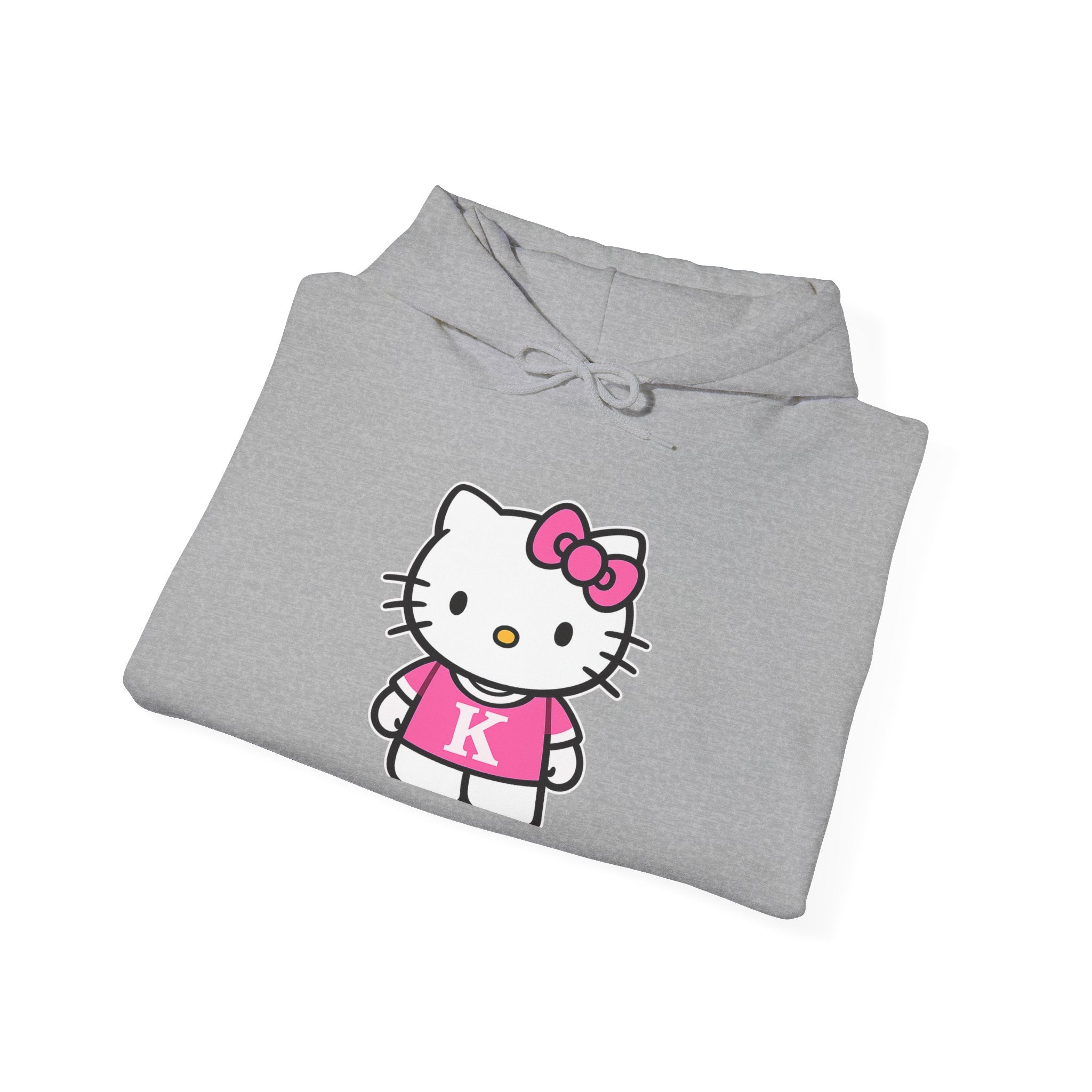 Hello Kitty 'K' Pink Bow Hoodie — Cute Kawaii White Pullover