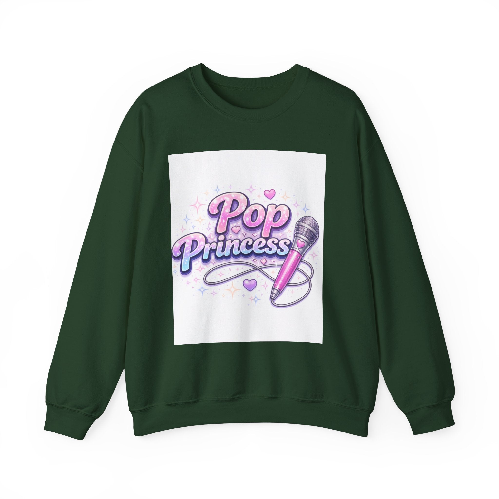 Pop Princess Sweatshirt — Cute Pink Microphone Graphic Crewneck