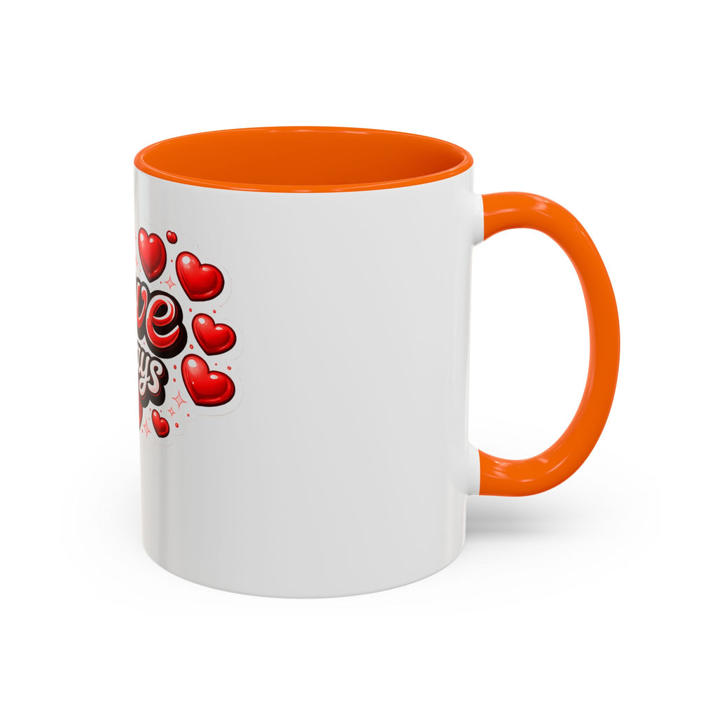 Love Always Coffee Mug — Romantic Heart Accent Mug (11/15oz)