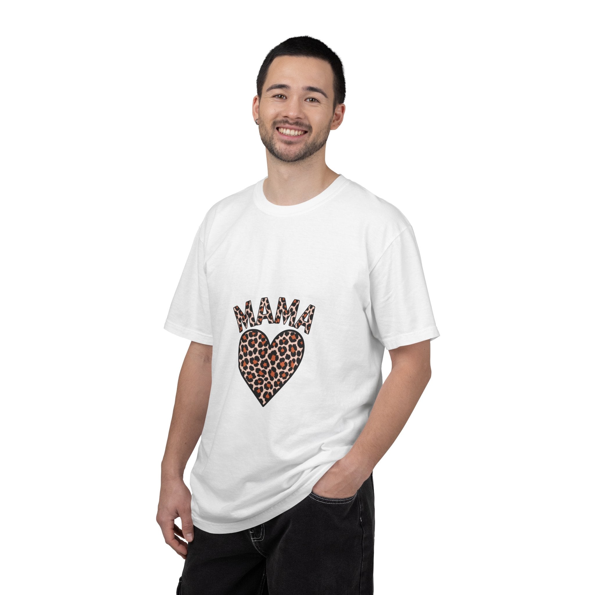 Mama Leopard Heart T-Shirt — Women's Mom Tee for Mother's Day & Everyday