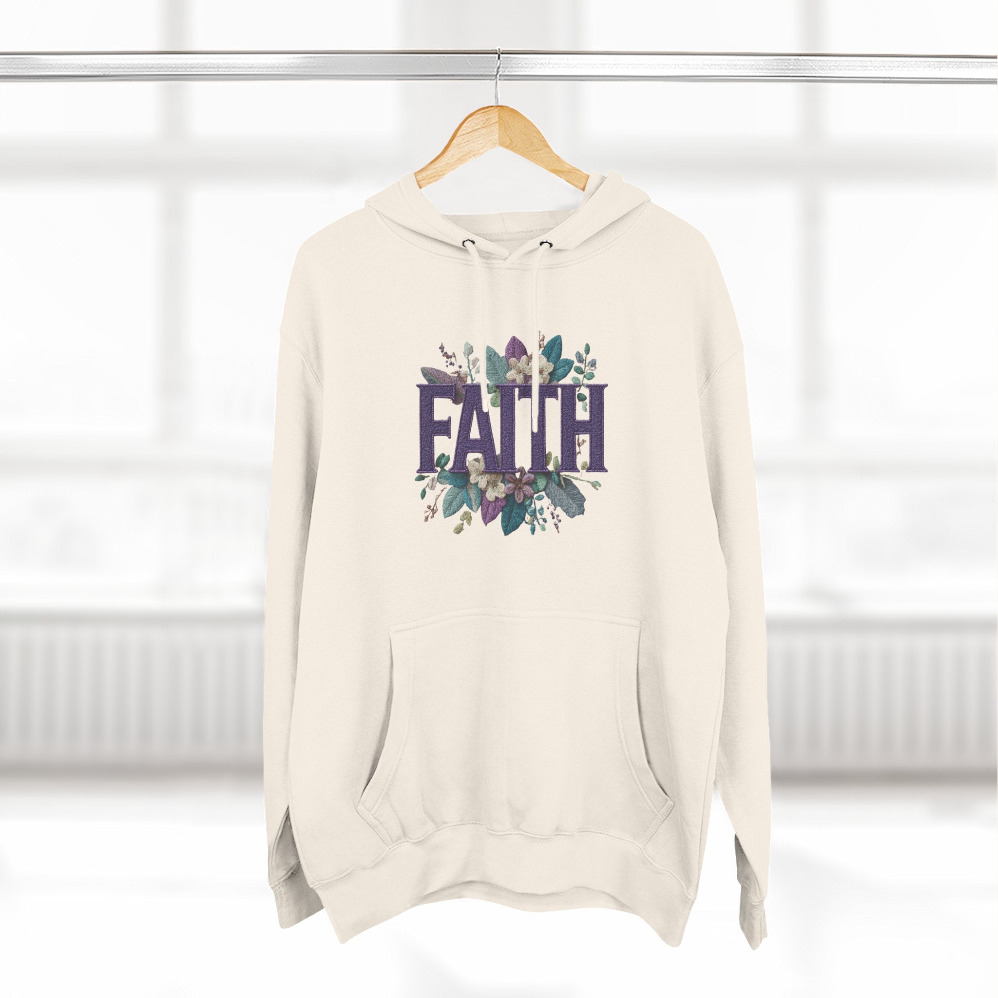Faith Floral Hoodie — Inspirational Christian Pullover