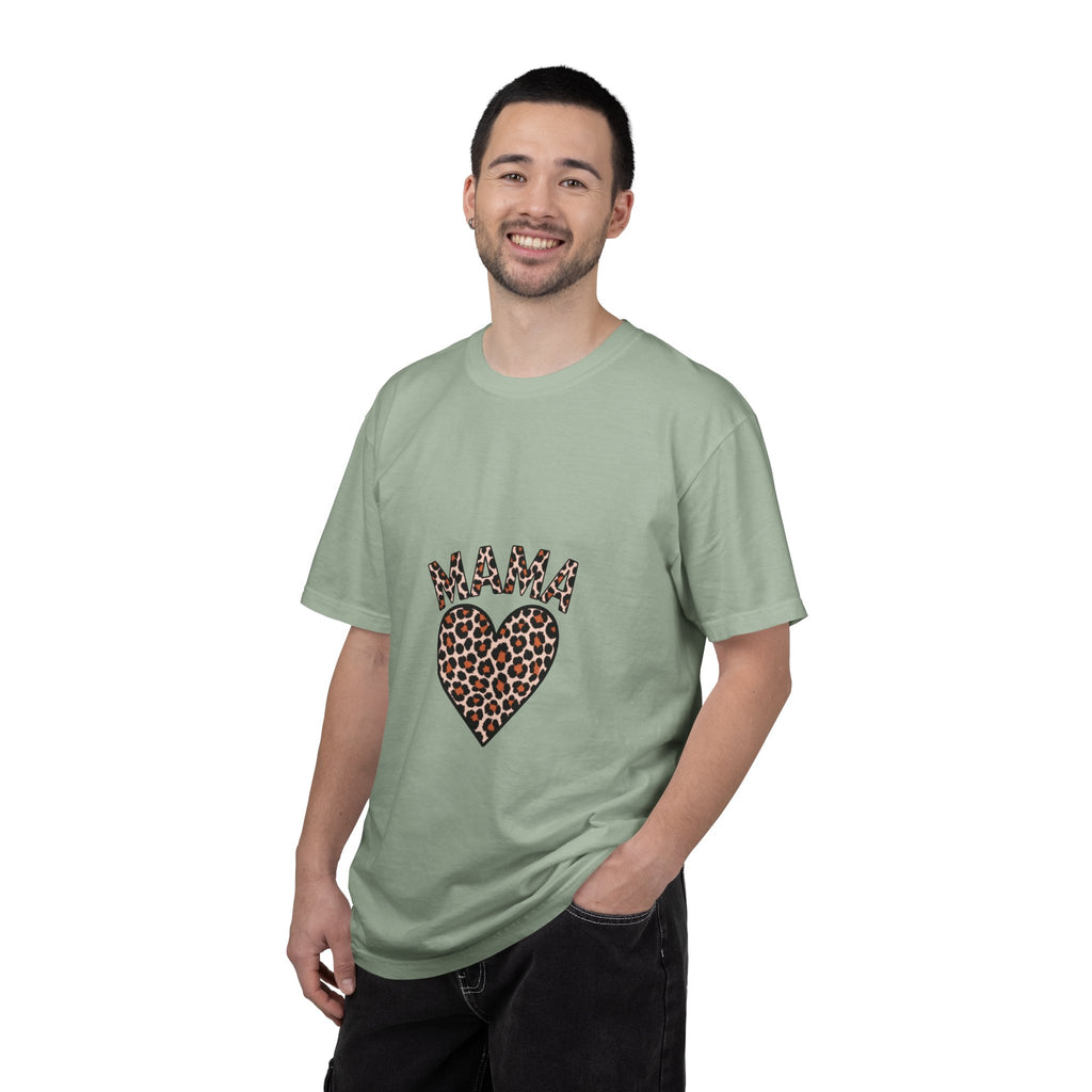 Mama Leopard Heart T-Shirt — Women's Mom Tee for Mother's Day & Everyday
