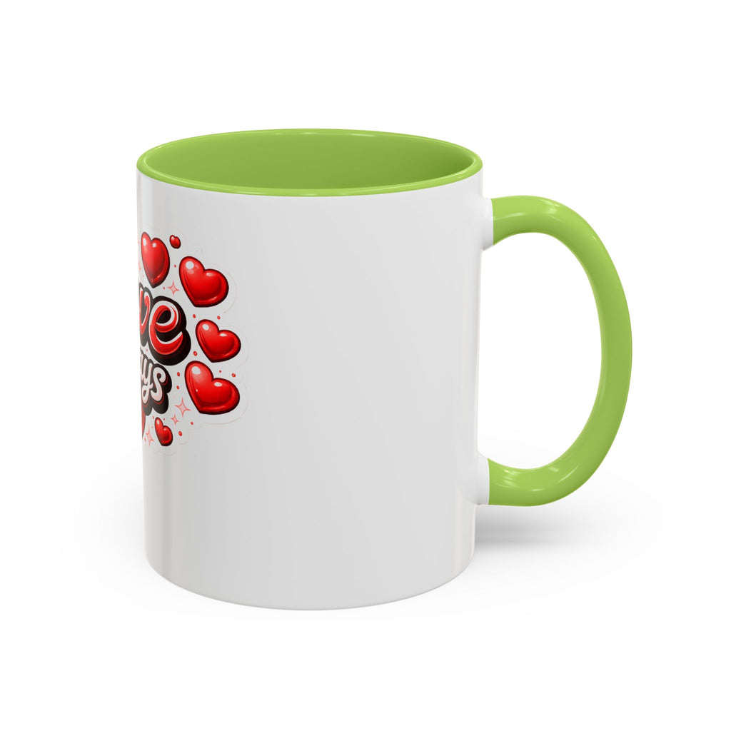 Love Always Coffee Mug — Romantic Heart Accent Mug (11/15oz)