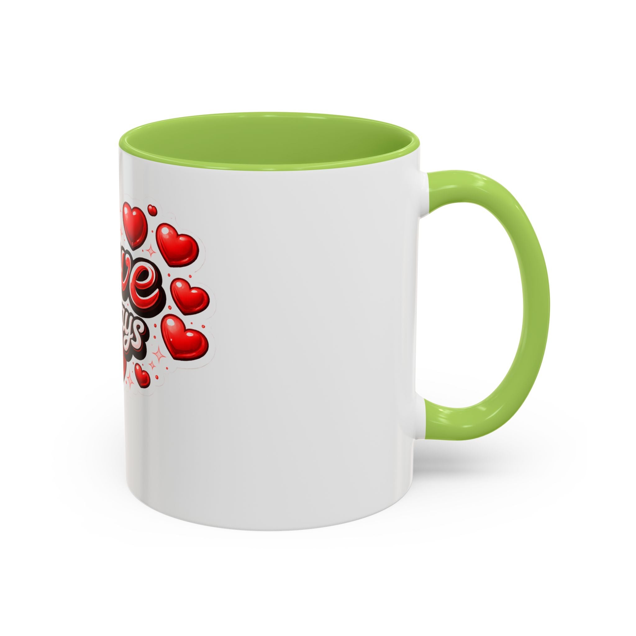 Love Always Coffee Mug — Romantic Heart Accent Mug (11/15oz)