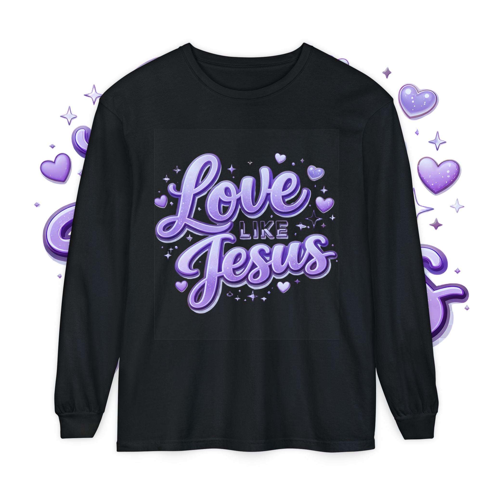 Love Like Jesus Long Sleeve Tee — Christian Faith Graphic Shirt