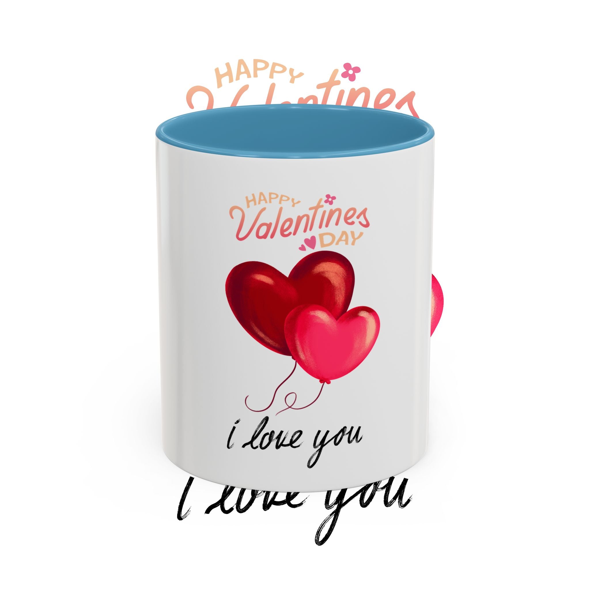 Valentine’s Day 'I Love You' Heart Balloon Accent Coffee Mug