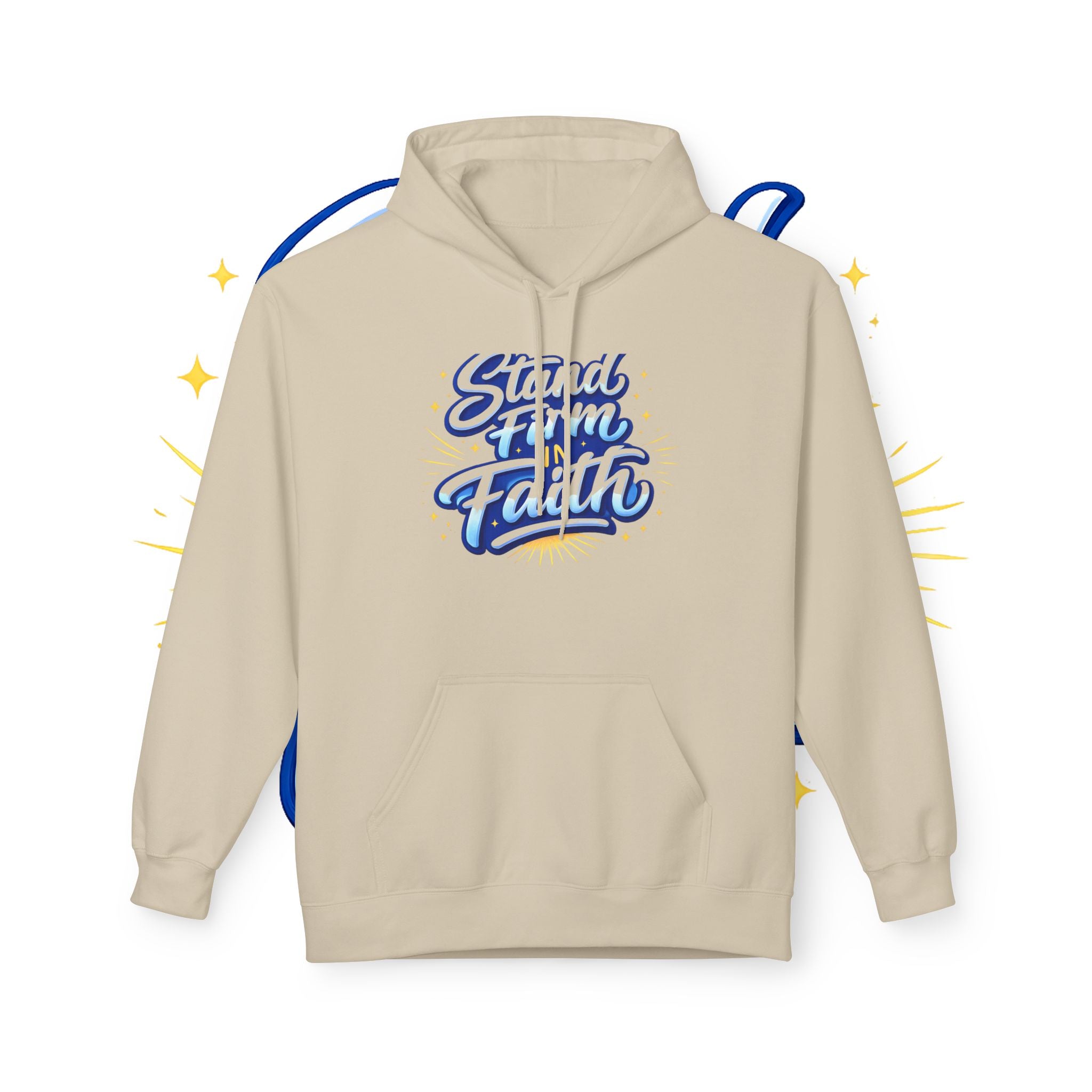 Stand Firm Faith Hoodie — Inspirational Christian Script Pullover