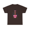 Graphic Tee — Afro Girl Wearing Pink "Love" Shirt