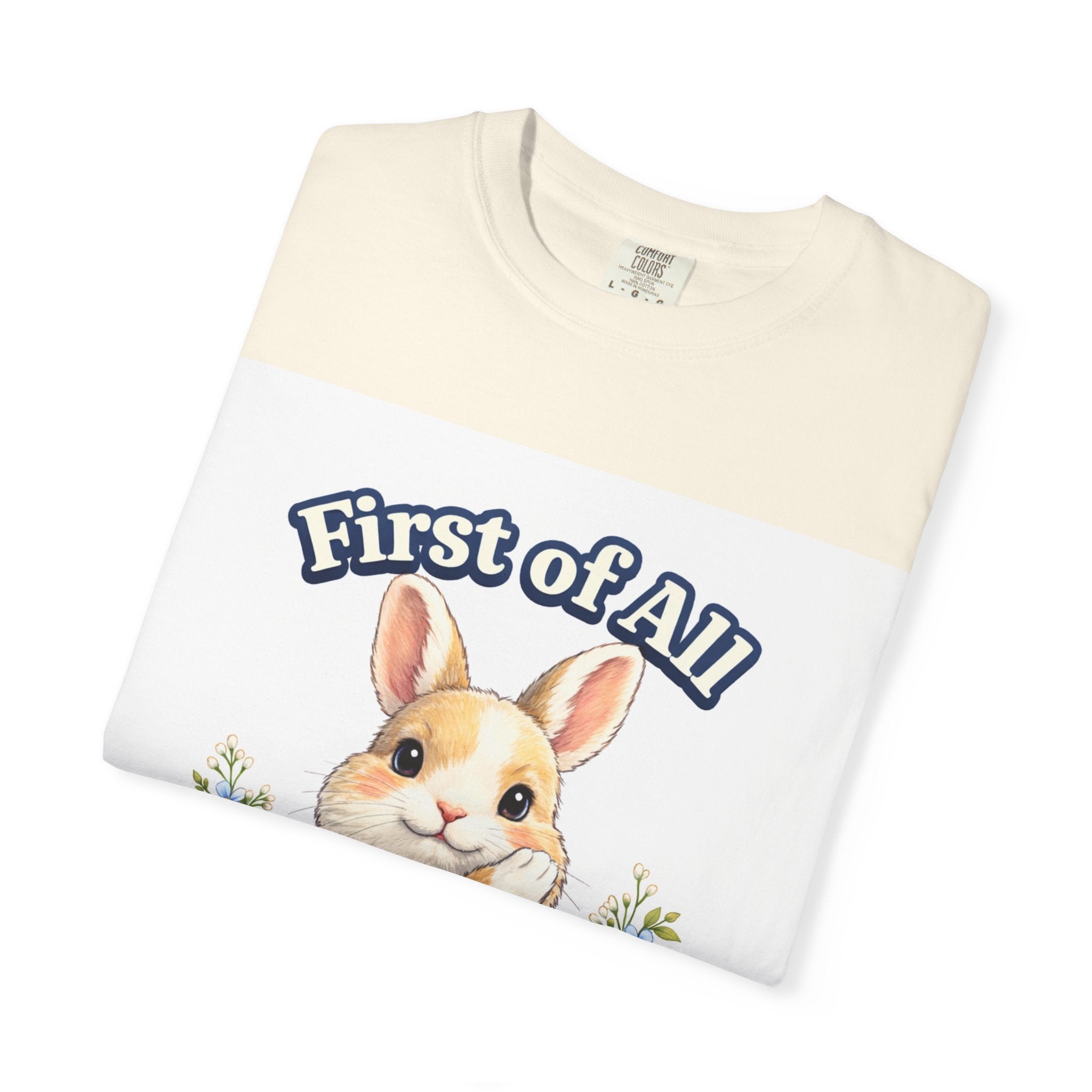 Bunny Graphic T-Shirt — "First of All I’m a Delight" Cute Rabbit Tee