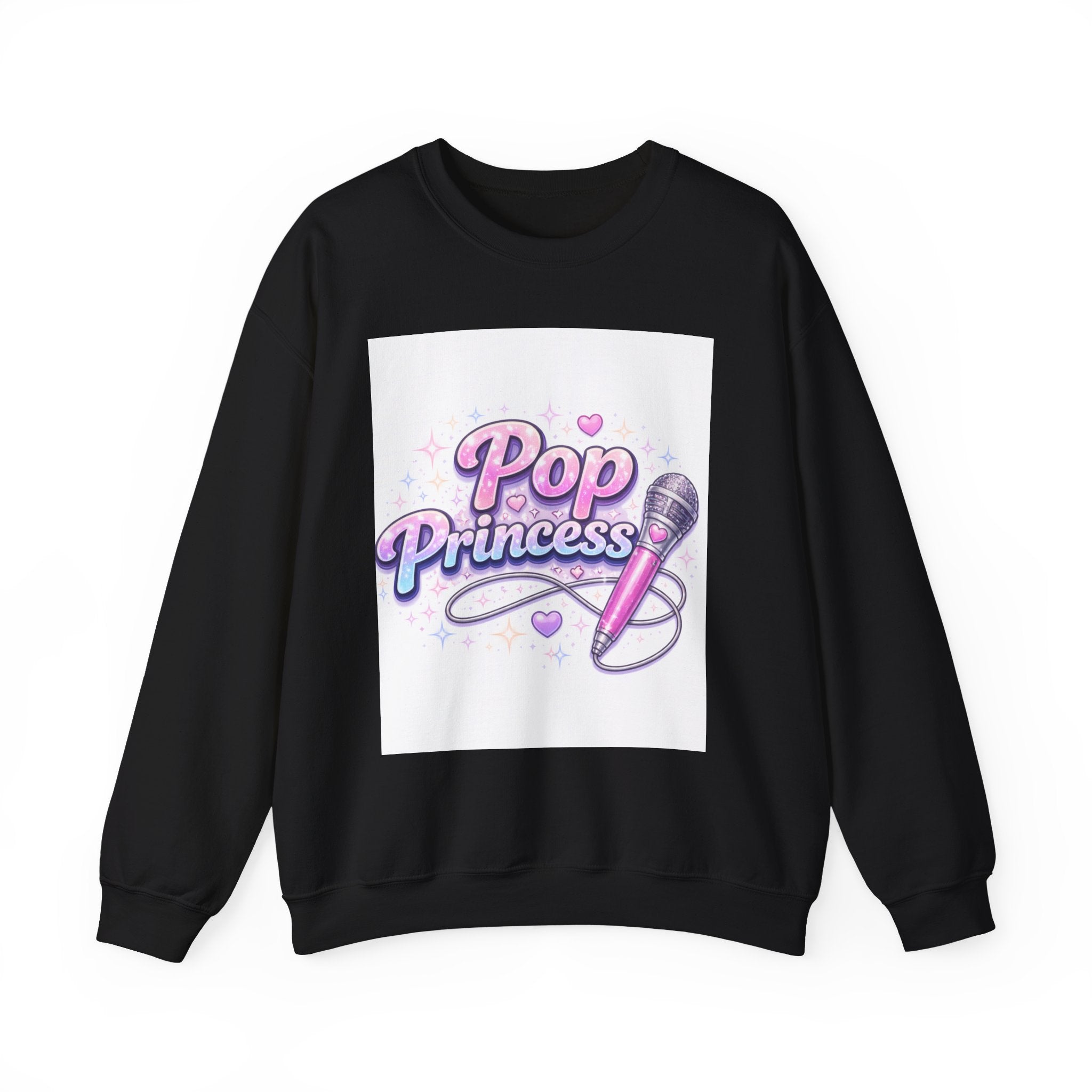 Pop Princess Sweatshirt — Cute Pink Microphone Graphic Crewneck