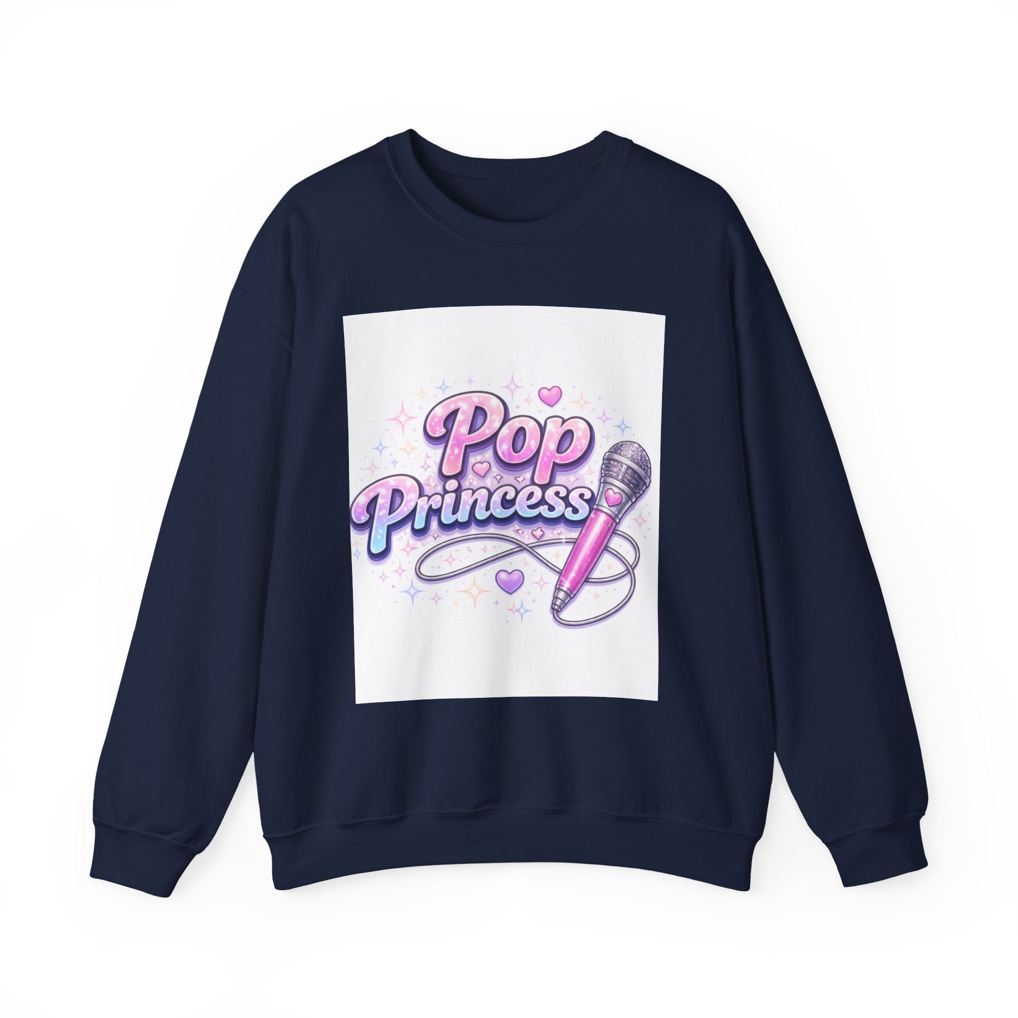 Pop Princess Sweatshirt — Cute Pink Microphone Graphic Crewneck