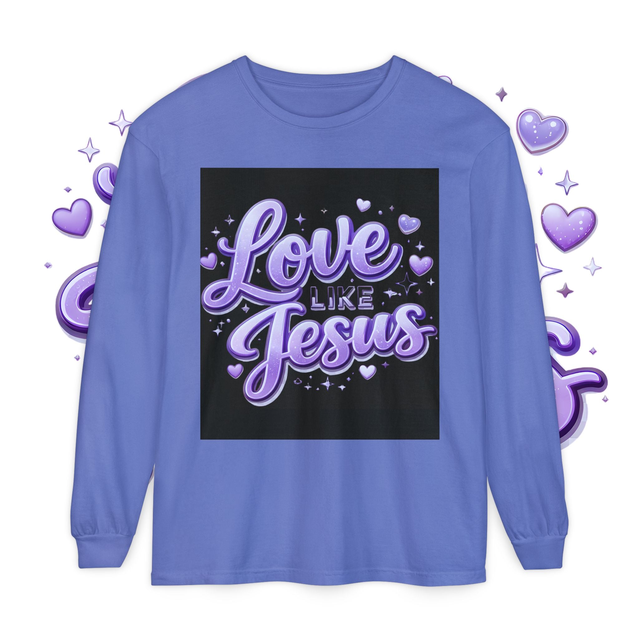 Love Like Jesus Long Sleeve Tee — Christian Faith Graphic Shirt