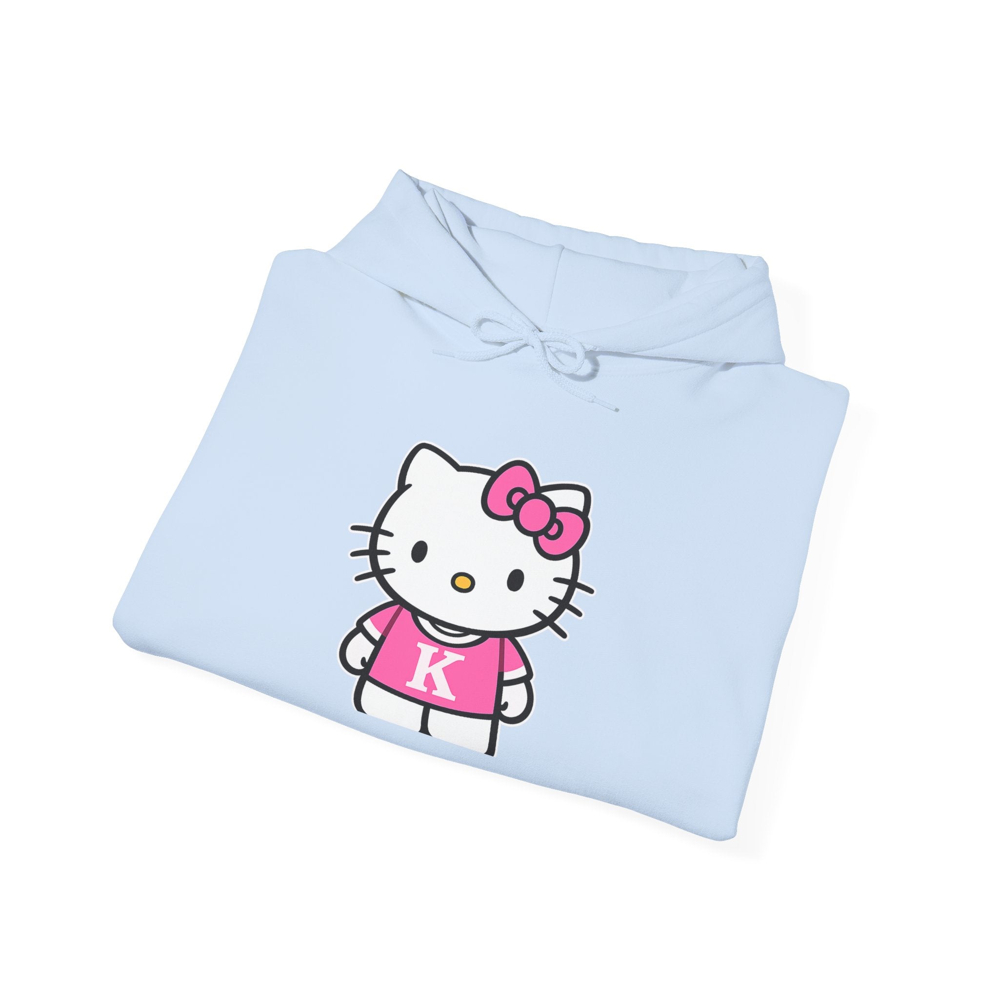 Hello Kitty 'K' Pink Bow Hoodie — Cute Kawaii White Pullover