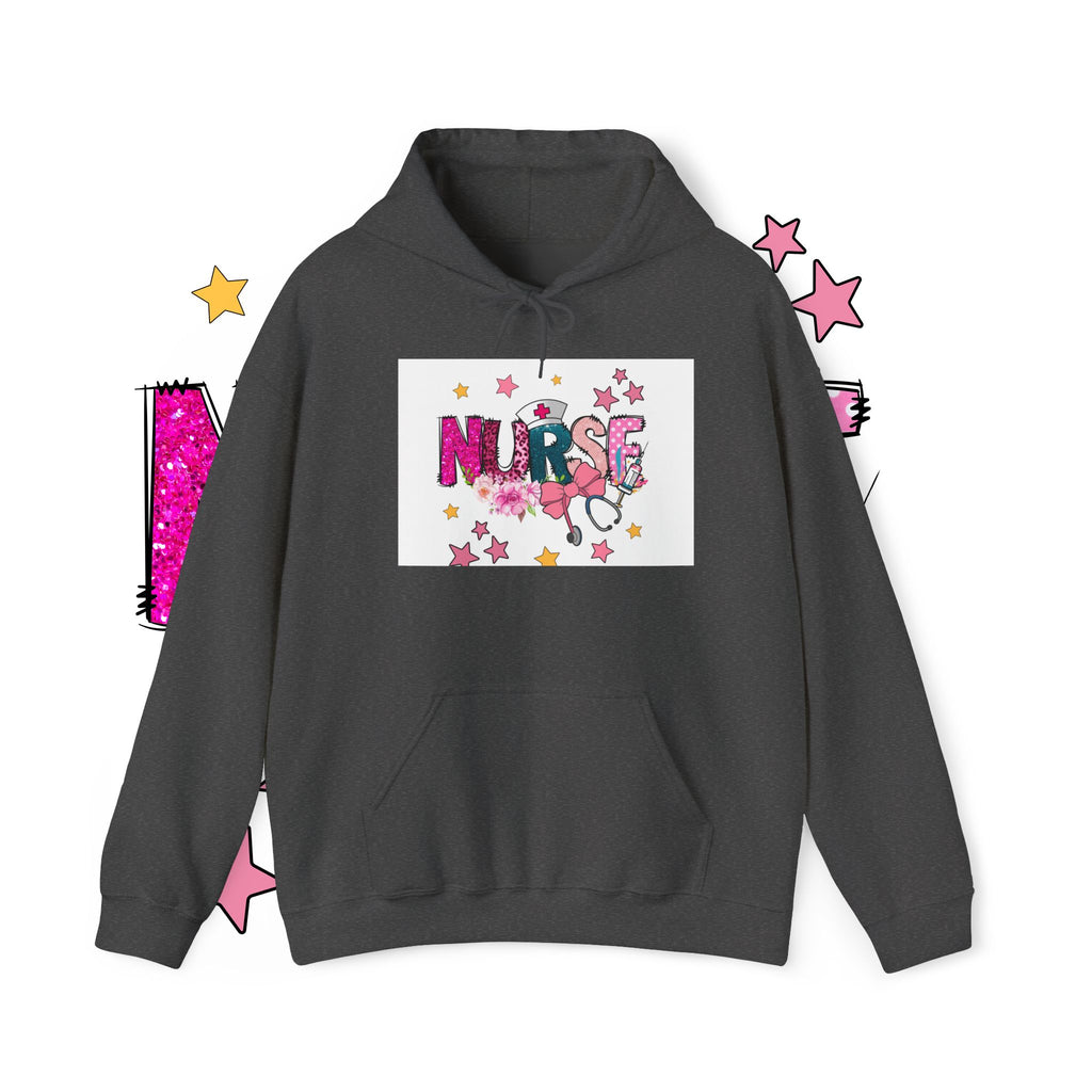 Nurse Stethoscope Stars Hoodie — Cute Floral Nursing Appreciation Gift