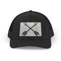 Arrow Cross Trucker Cap — Rustic Tribal Arrow Snapback Hat