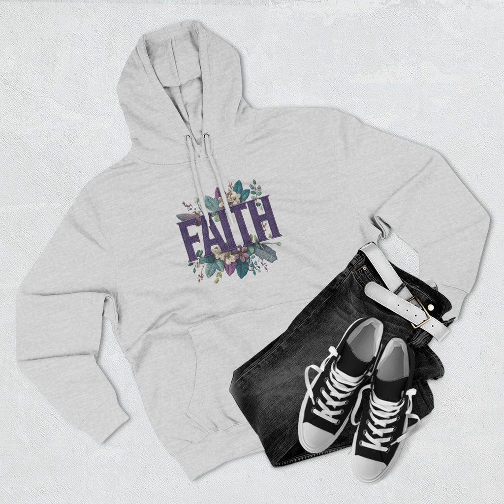Faith Floral Hoodie — Inspirational Christian Pullover