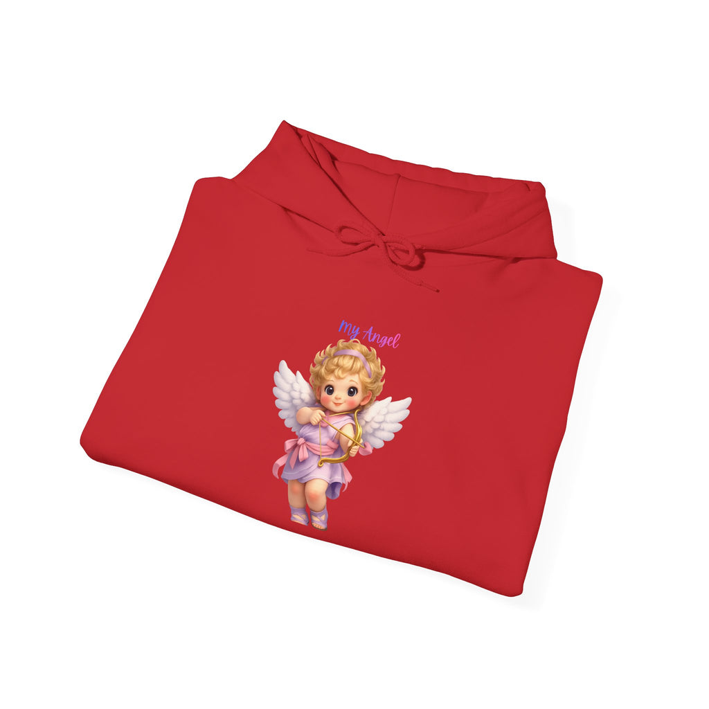 Angel Cherub Hoodie — 'Pray Hard' Cute Vintage Baby Angel Pullover