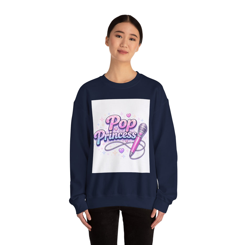 Pop Princess Sweatshirt — Cute Pink Microphone Graphic Crewneck