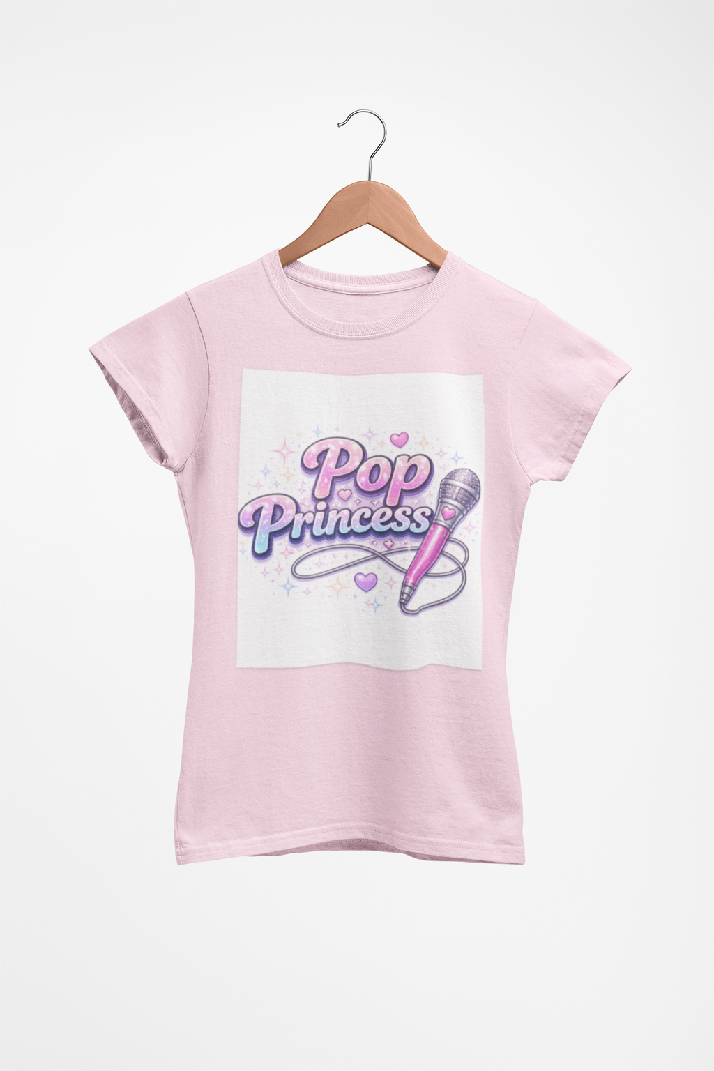 Pop Princess Sweatshirt — Cute Pink Microphone Graphic Crewneck