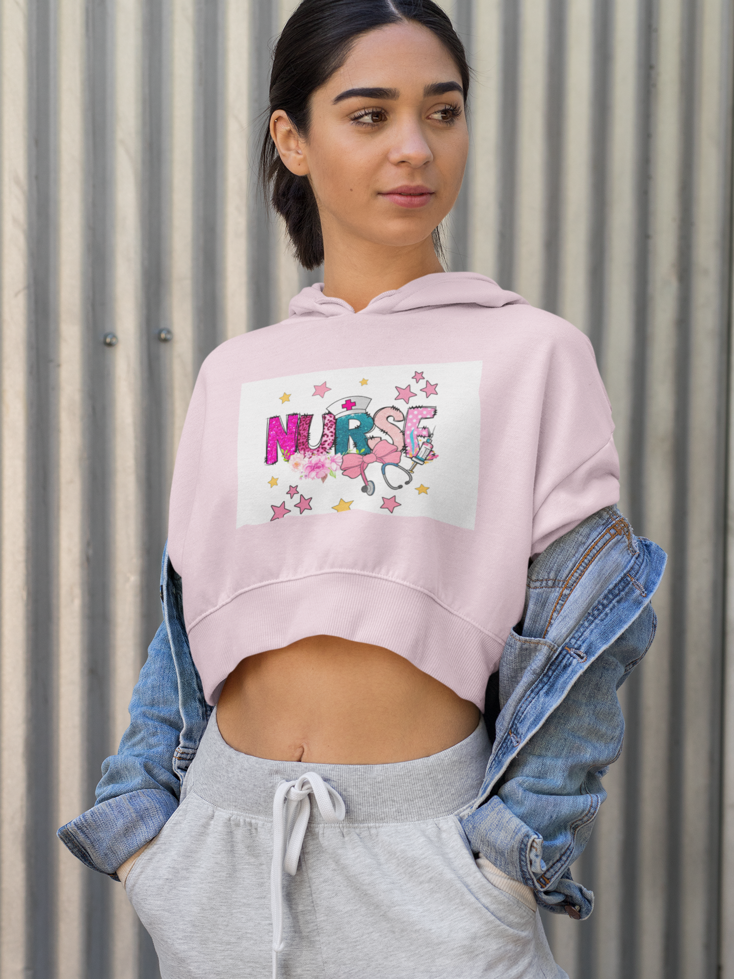 Nurse Stethoscope Stars Hoodie — Cute Floral Nursing Appreciation Gift