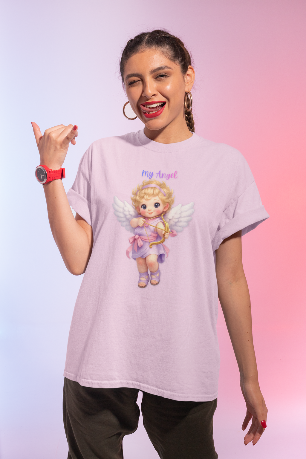 My Angel Tee — Cute Vintage Cherub Graphic T-Shirt