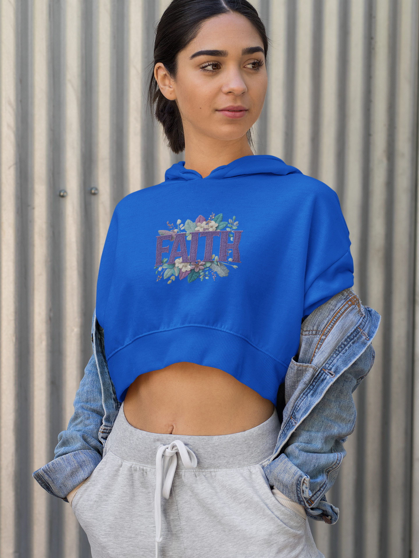 Faith Floral Hoodie — Inspirational Christian Pullover