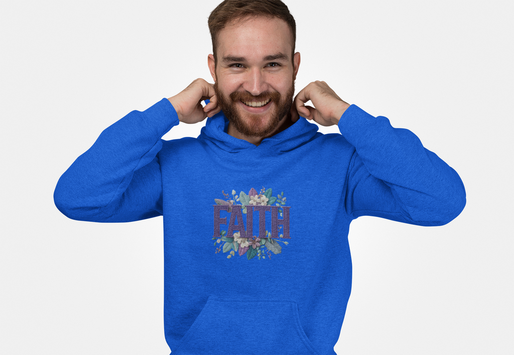Faith Floral Hoodie — Inspirational Christian Pullover