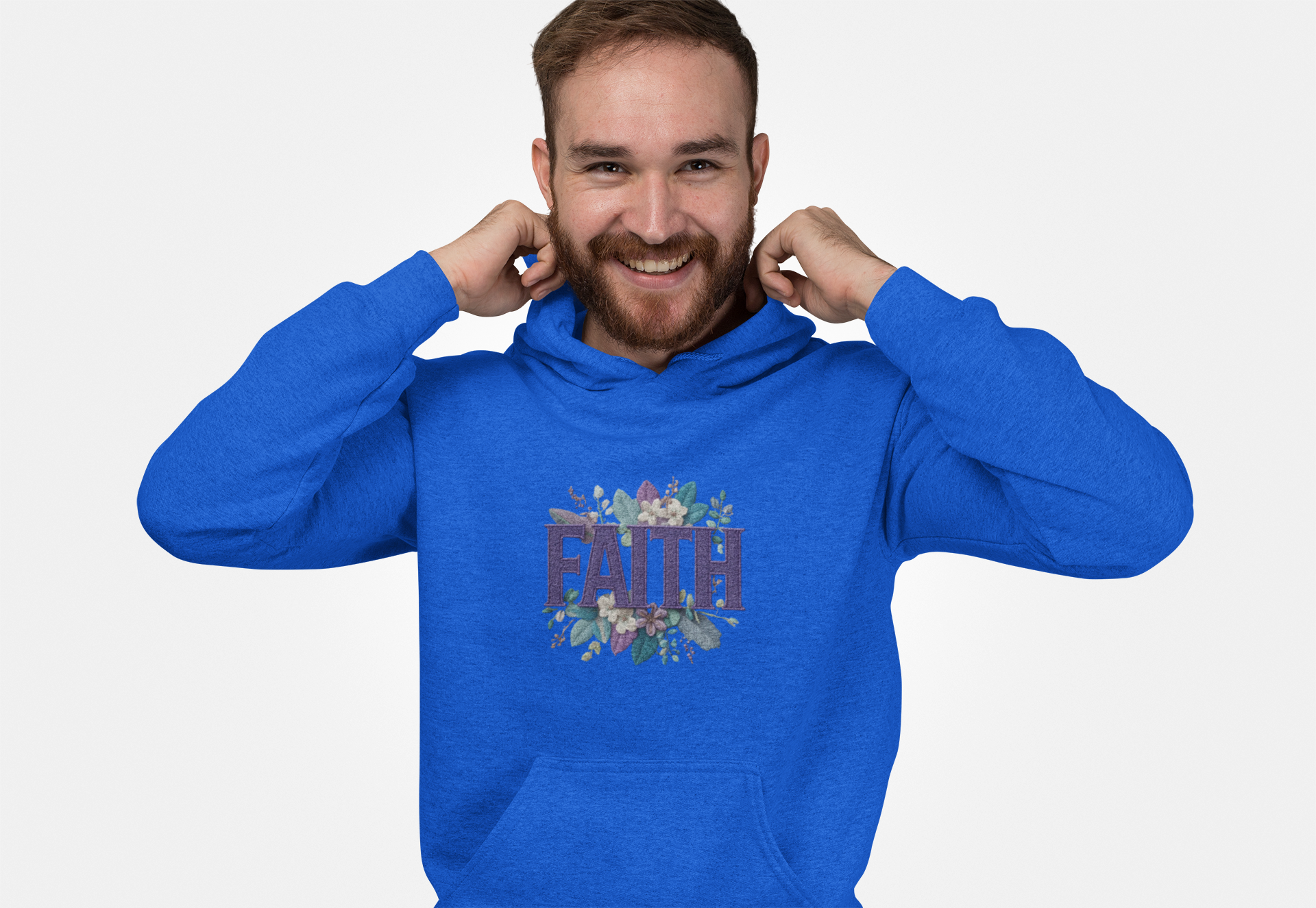 Faith Floral Hoodie — Inspirational Christian Pullover