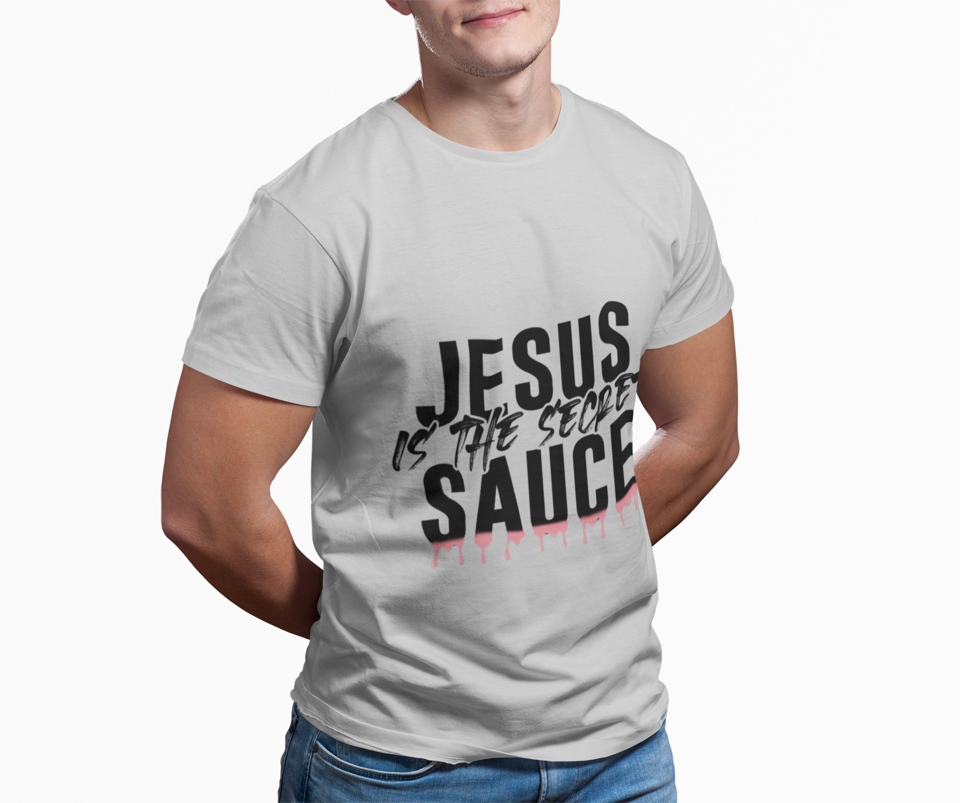 Long Sleeve Tee — "Jesus Is The Secret Sauce" Christian Graphic Shirt