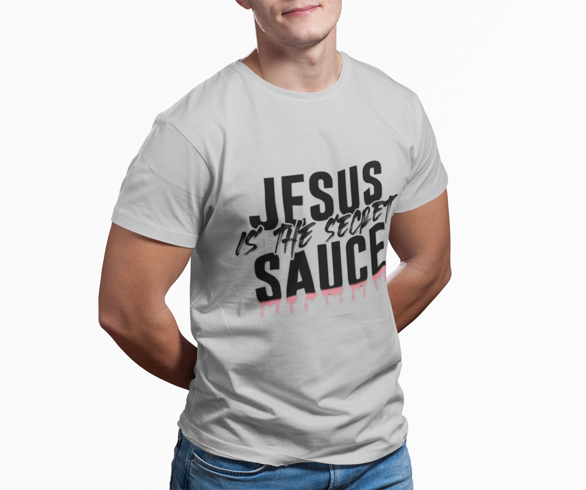 Long Sleeve Tee — "Jesus Is The Secret Sauce" Christian Graphic Shirt