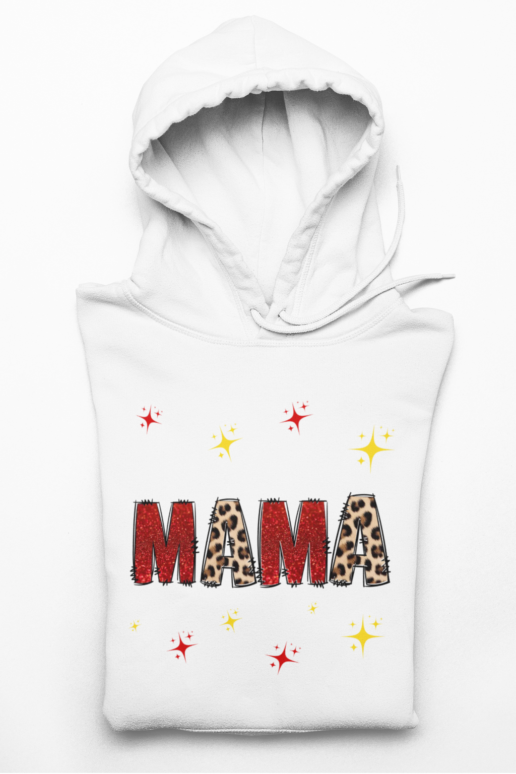 Mama Leopard Print Long Sleeve Tee — Cute Sparkle Mother's Day Shirt