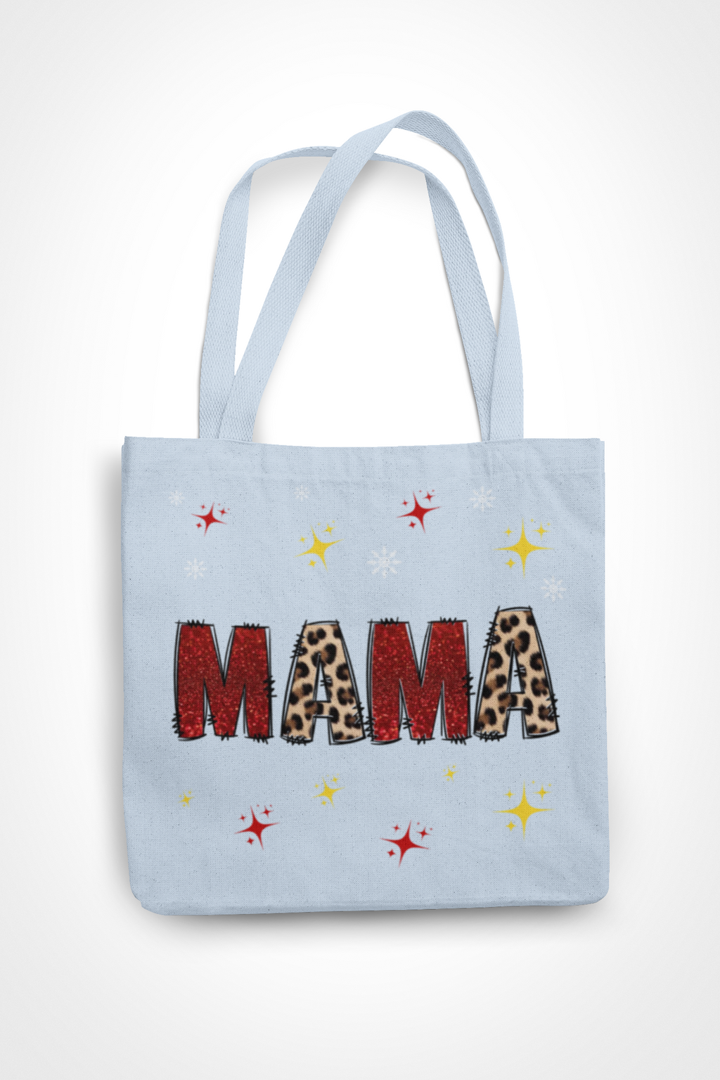 Mama Leopard Print Long Sleeve Tee — Cute Sparkle Mother's Day Shirt