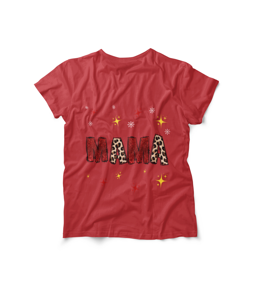 Mama Leopard Print Long Sleeve Tee — Cute Sparkle Mother's Day Shirt