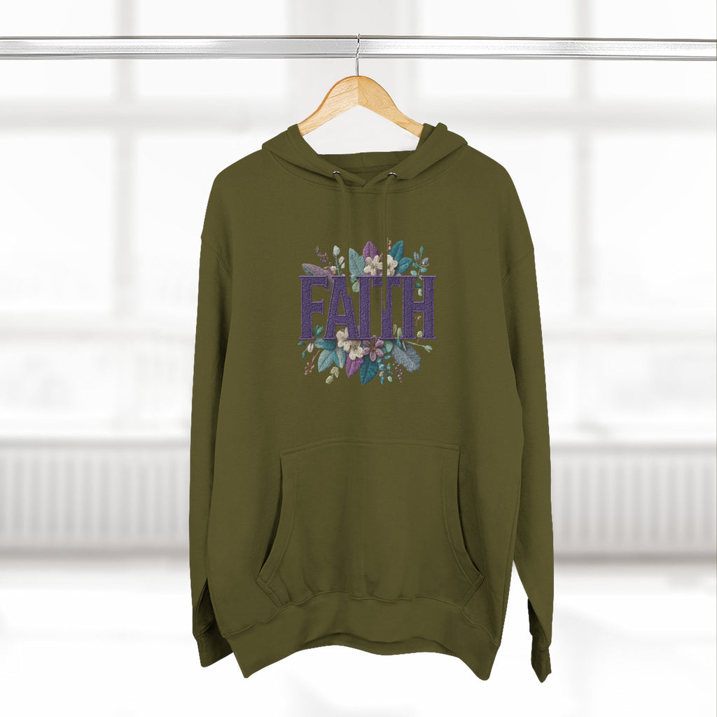 Faith Floral Hoodie — Inspirational Christian Pullover