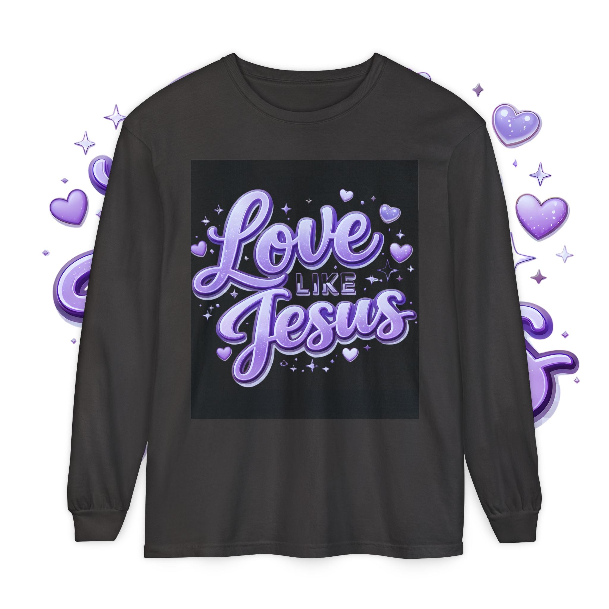 Love Like Jesus Long Sleeve Tee — Christian Faith Graphic Shirt