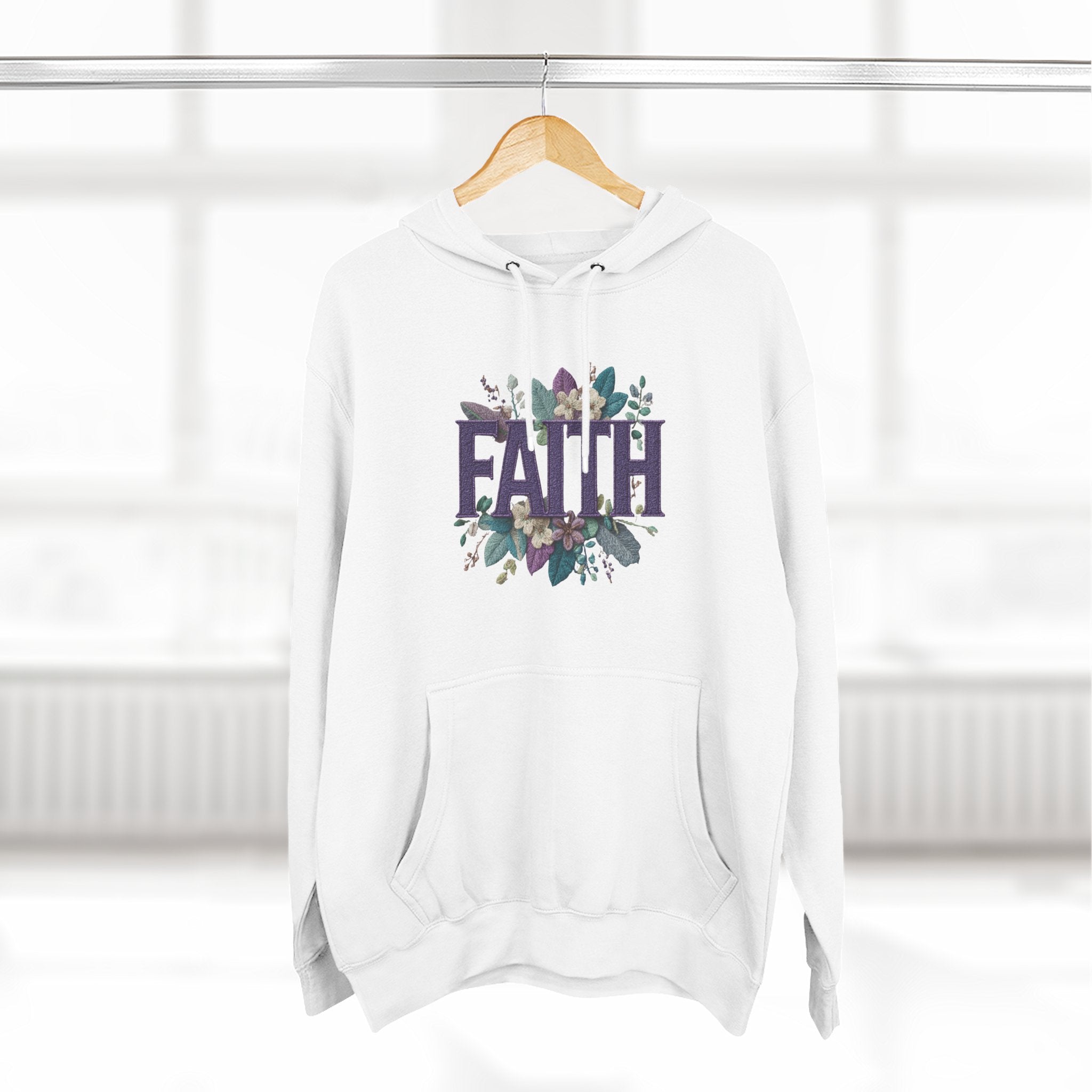 Faith Floral Hoodie — Inspirational Christian Pullover