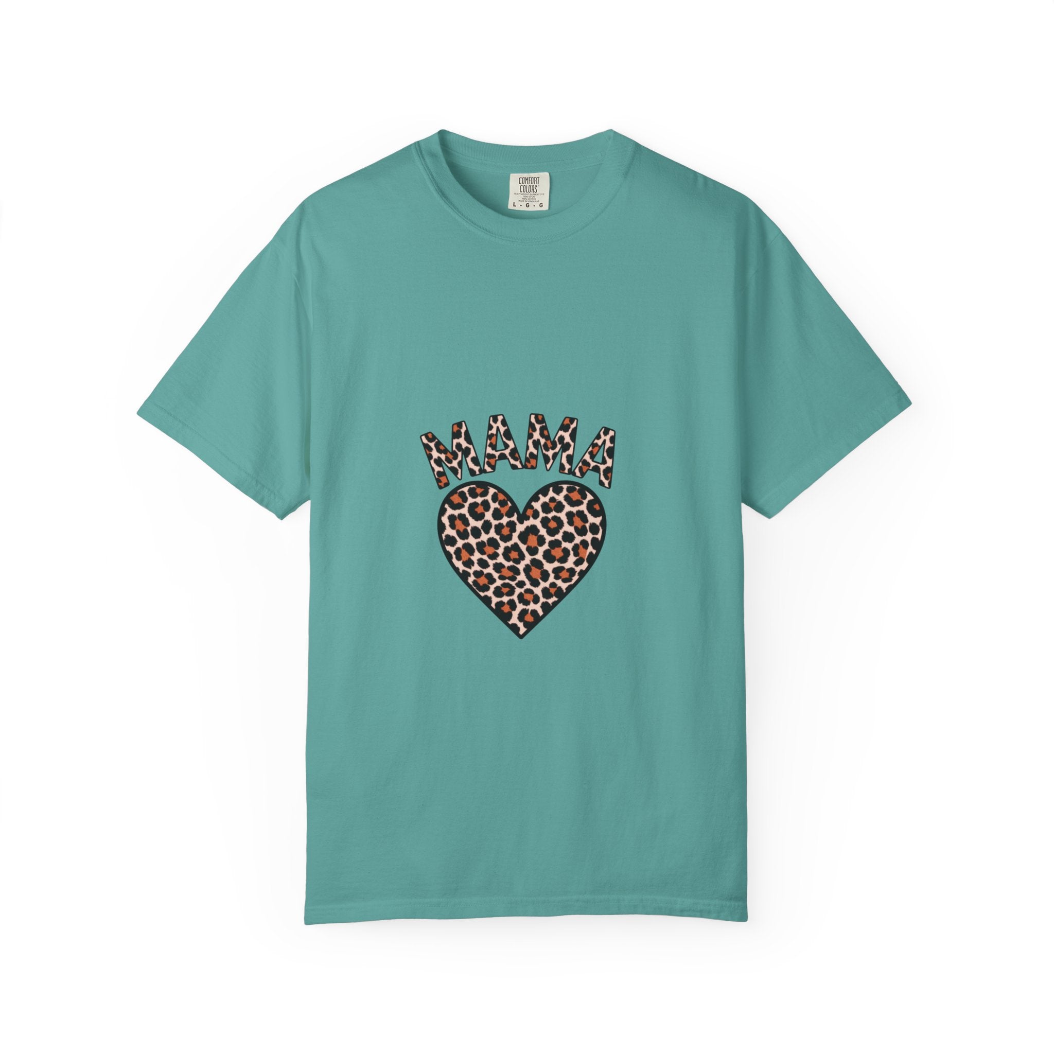 Mama Leopard Heart T-Shirt — Women's Mom Tee for Mother's Day & Everyday