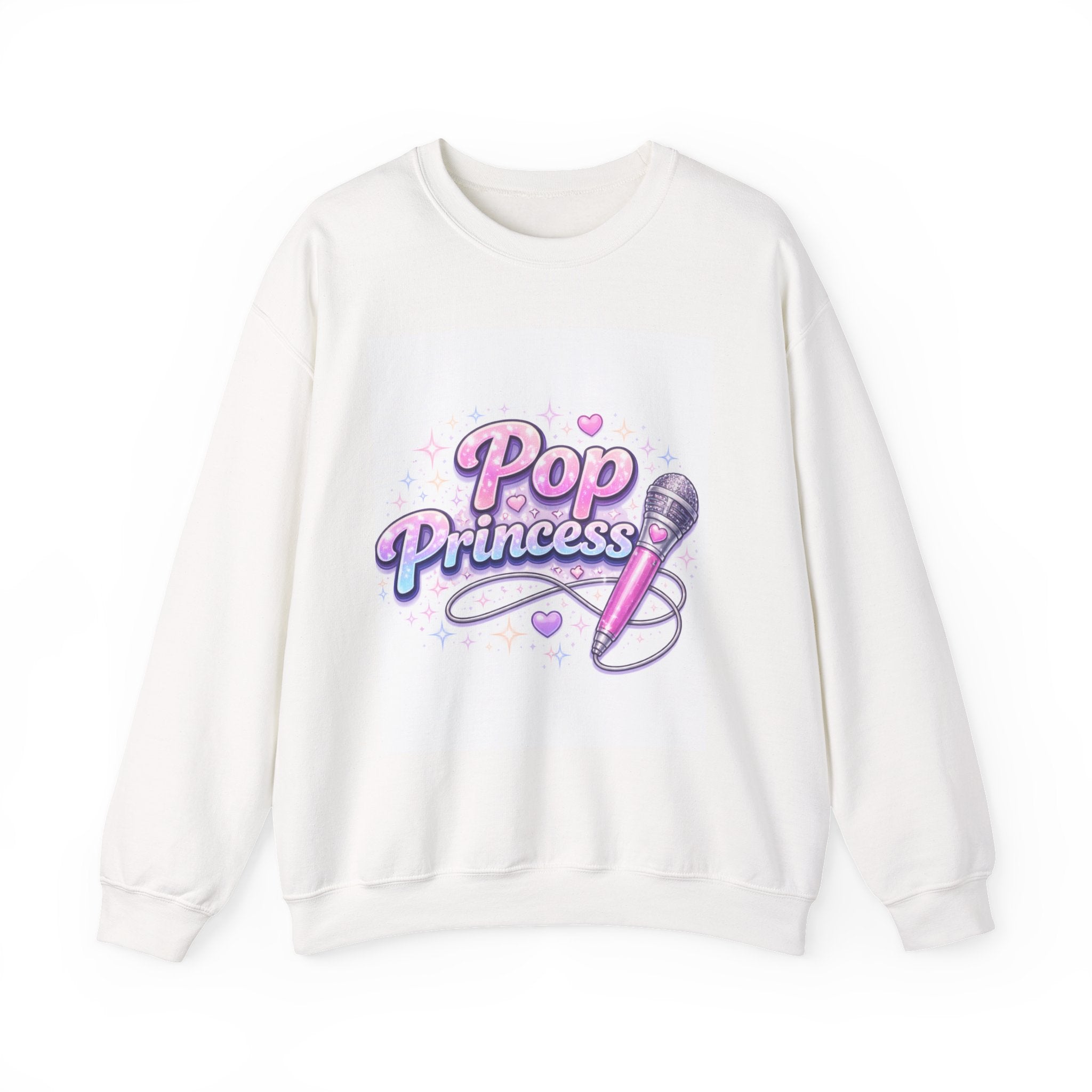 Pop Princess Sweatshirt — Cute Pink Microphone Graphic Crewneck