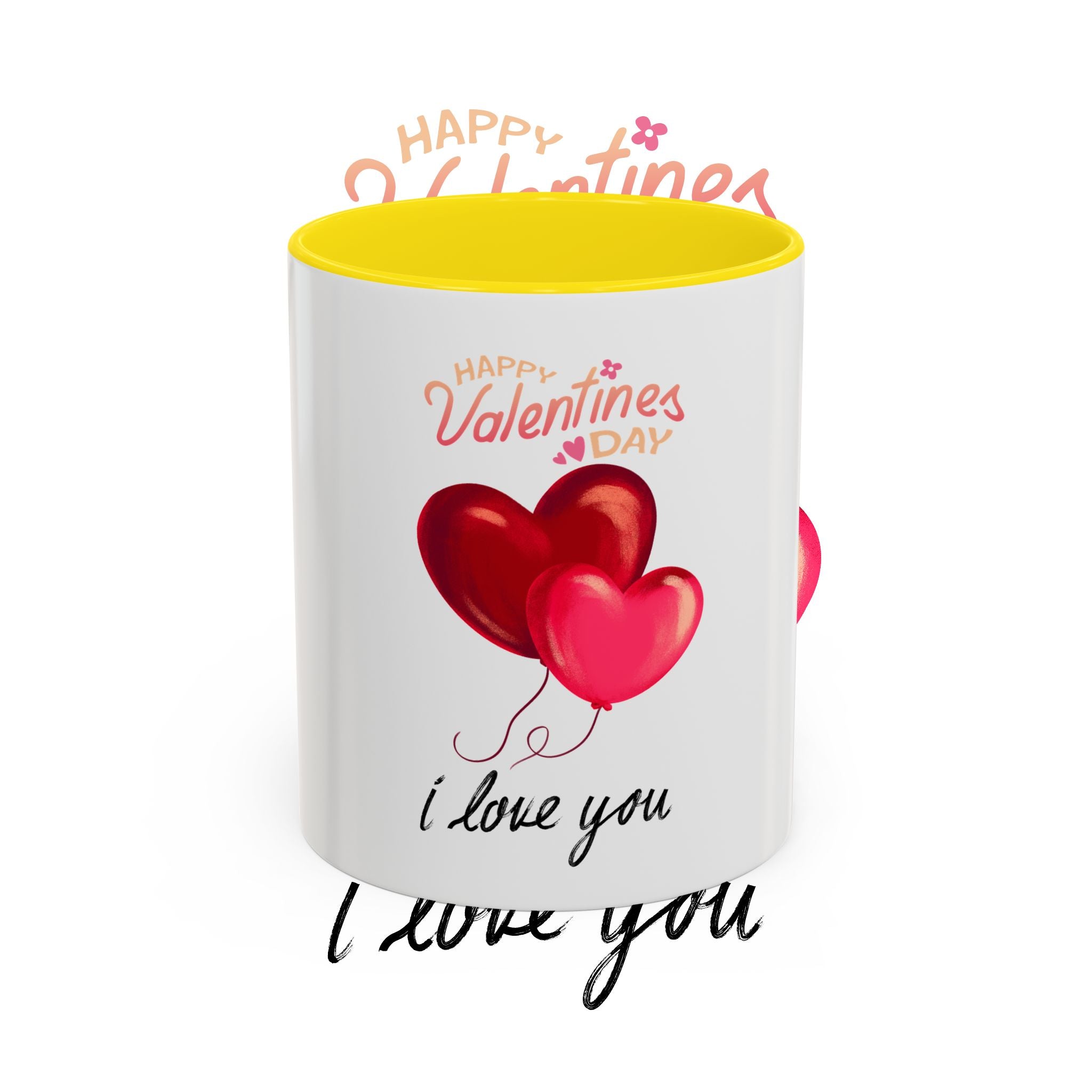 Valentine’s Day 'I Love You' Heart Balloon Accent Coffee Mug