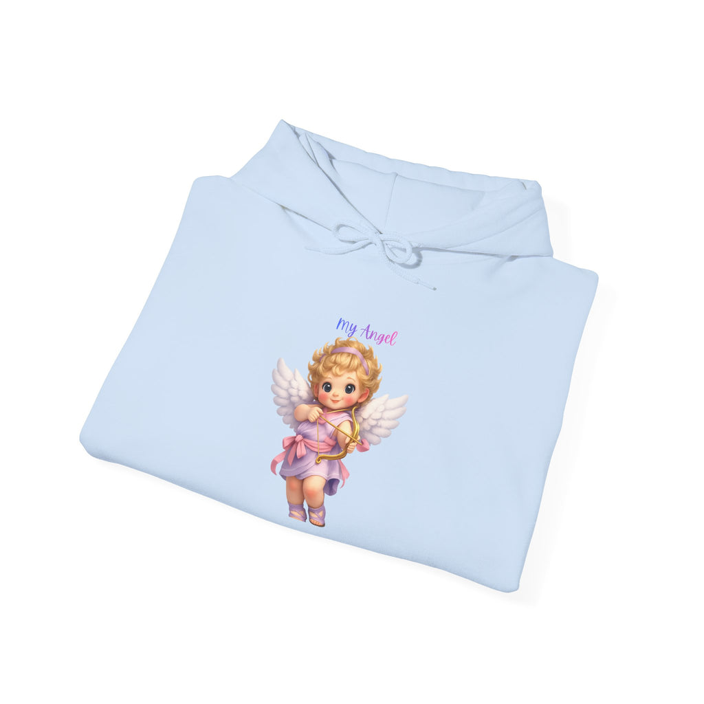 Angel Cherub Hoodie — 'Pray Hard' Cute Vintage Baby Angel Pullover