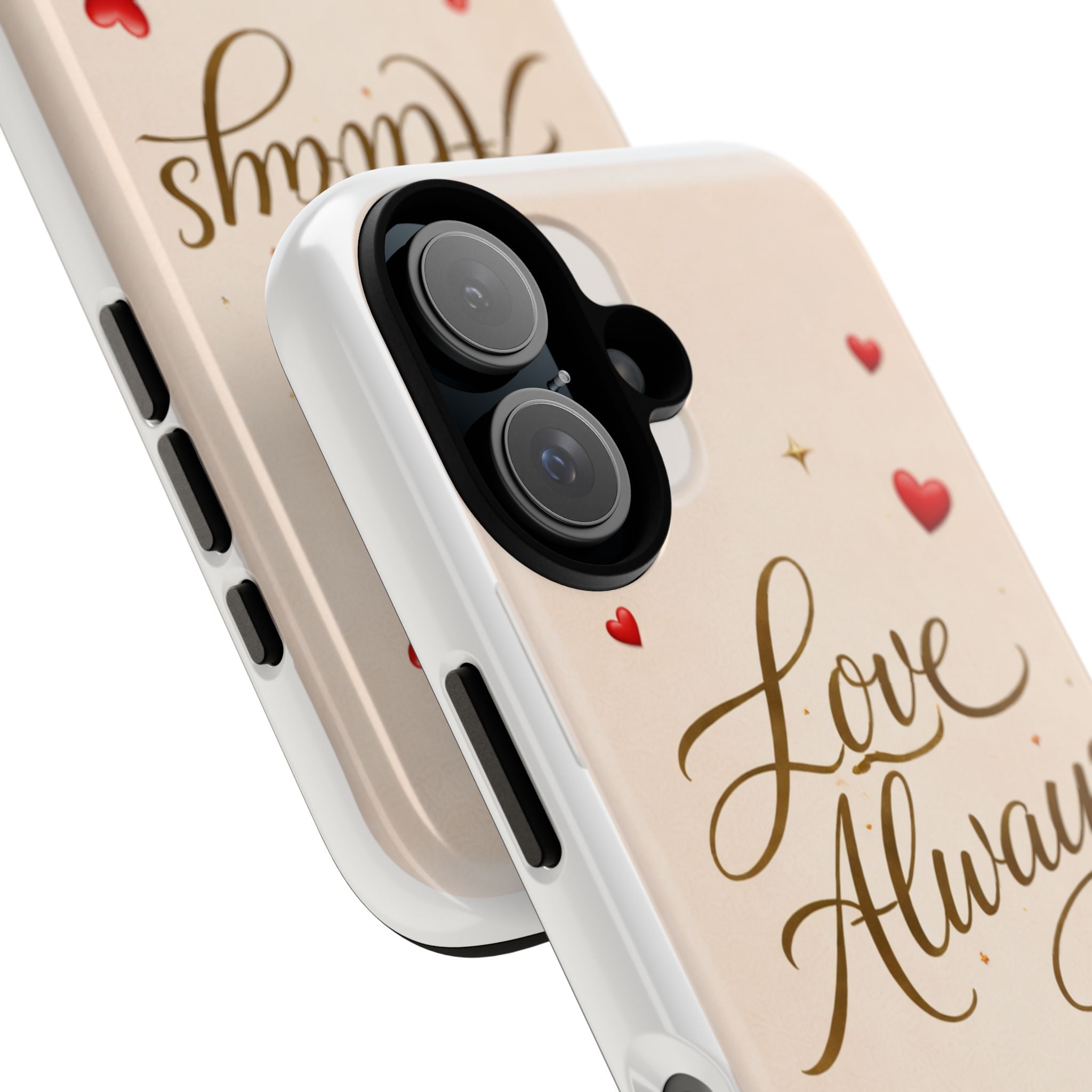 Phone Case - "Love Always" Romantic Hearts Protective Tough Case