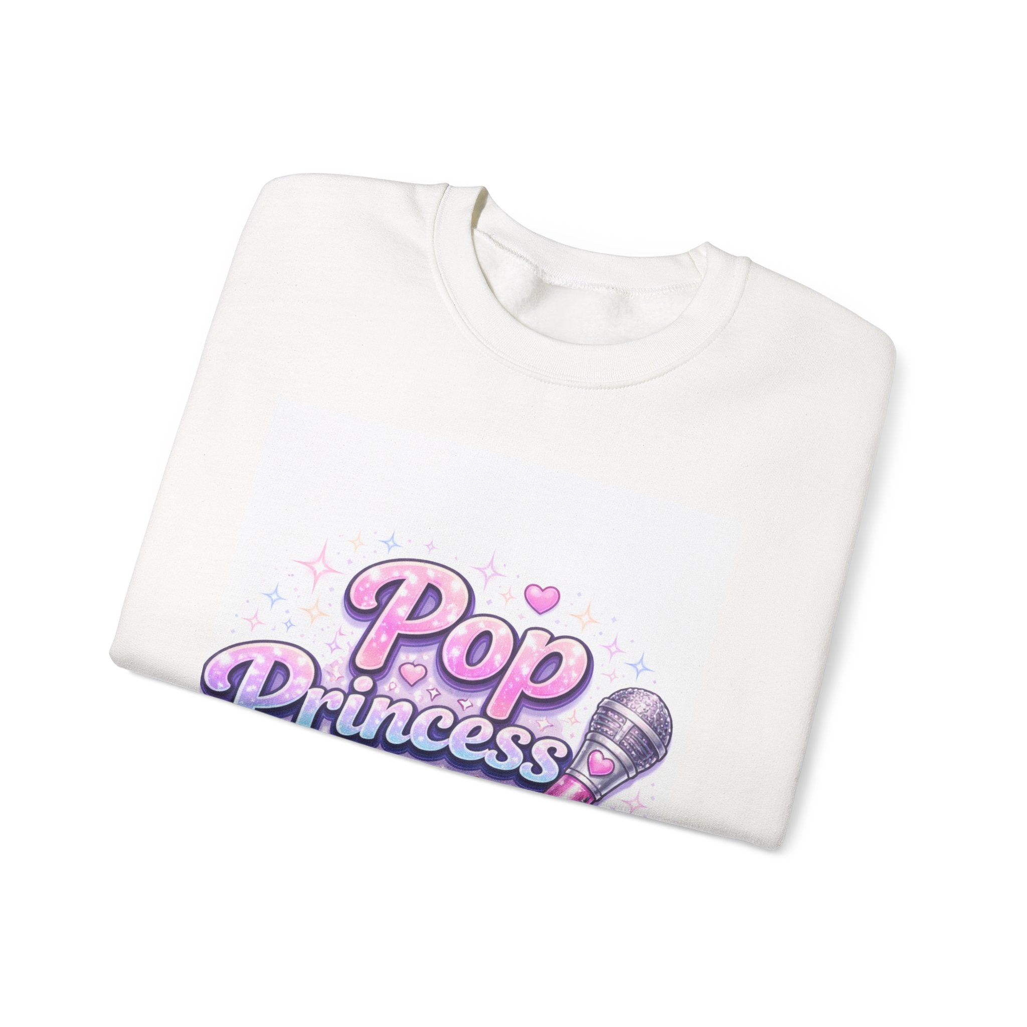Pop Princess Sweatshirt — Cute Pink Microphone Graphic Crewneck