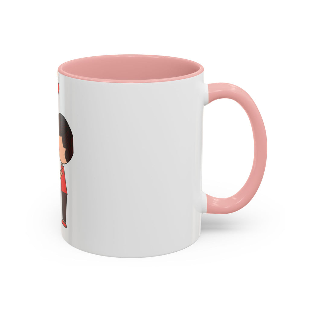 Love Couple Accent Coffee Mug — Cute Romantic Cartoon Mug (11/15oz)
