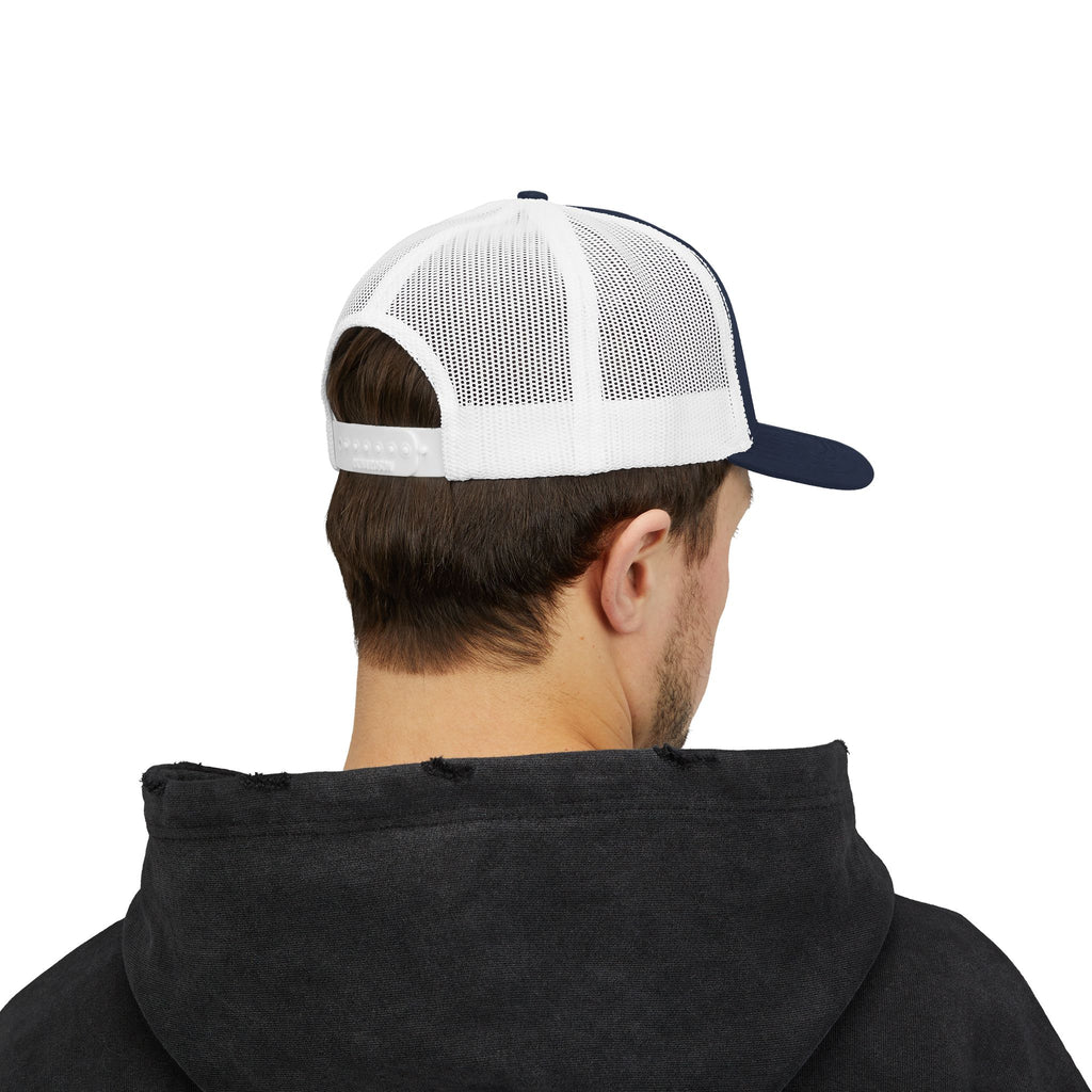 Arrow Cross Trucker Cap — Rustic Tribal Arrow Snapback Hat