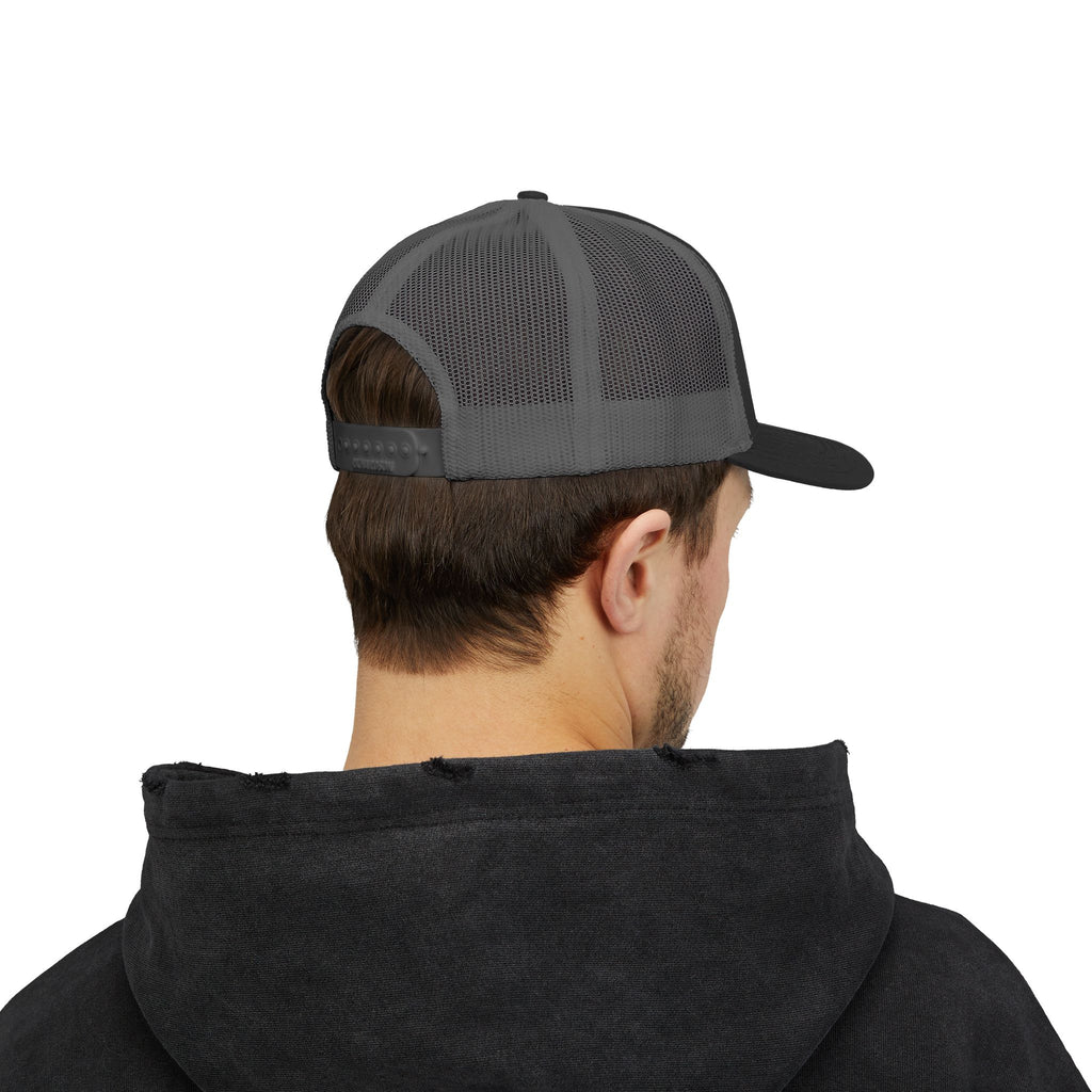 Arrow Cross Trucker Cap — Rustic Tribal Arrow Snapback Hat