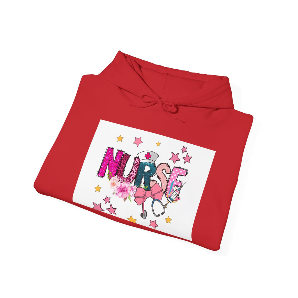 Nurse Stethoscope Stars Hoodie — Cute Floral Nursing Appreciation Gift
