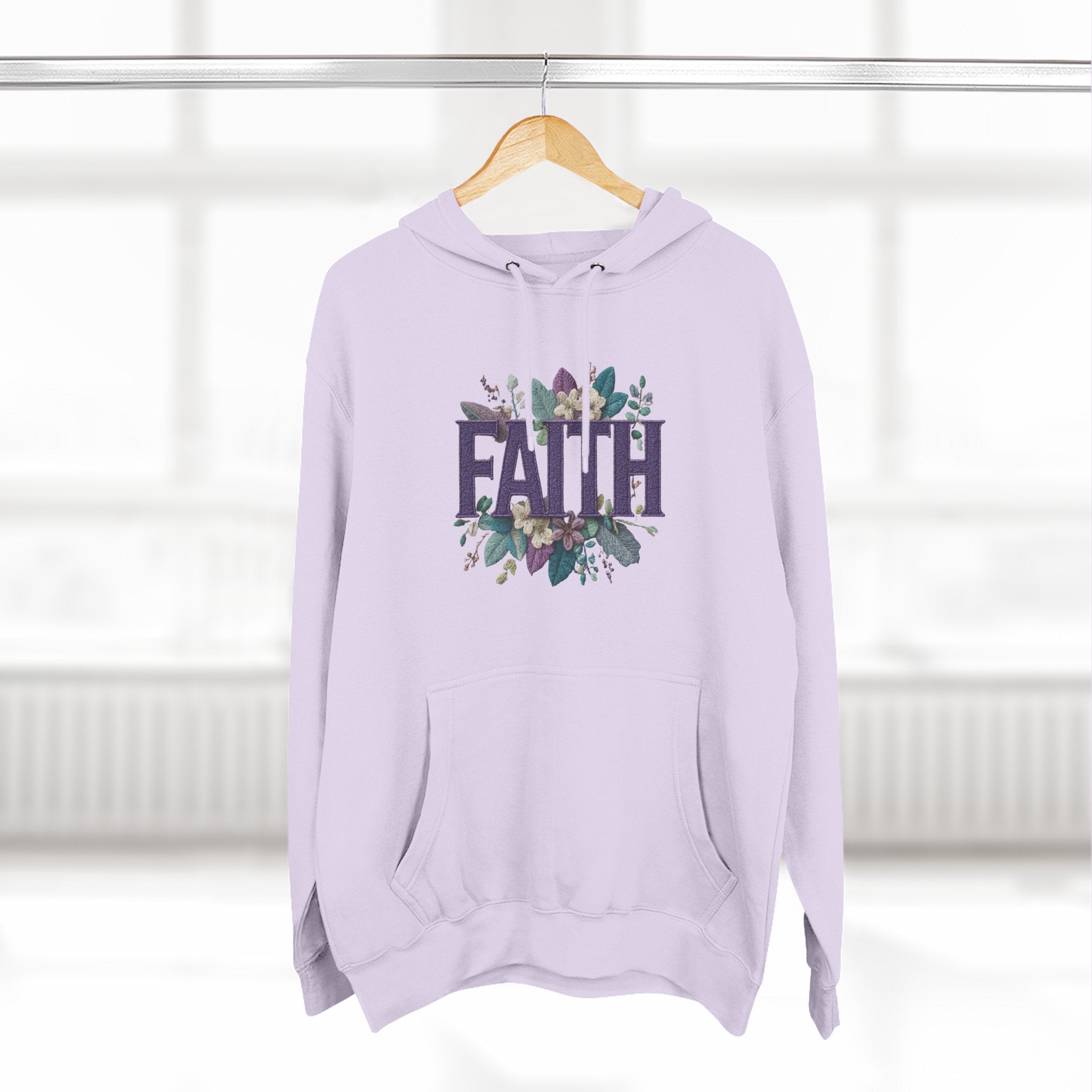 Faith Floral Hoodie — Inspirational Christian Pullover