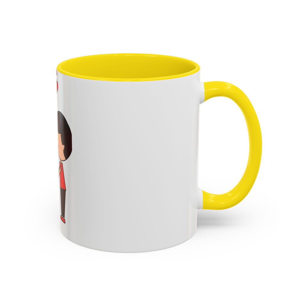 Love Couple Accent Coffee Mug — Cute Romantic Cartoon Mug (11/15oz)