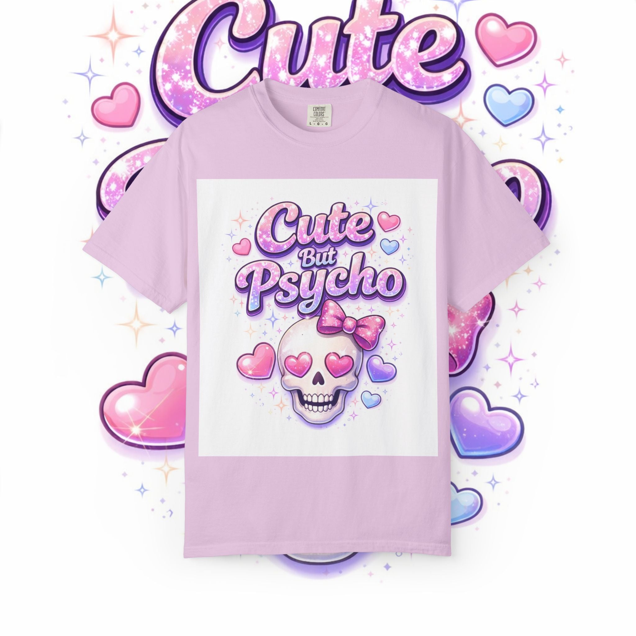 Cute But Psycho Skull T-Shirt — Pastel Kawaii Skull Tee